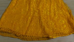 Golden Yellow Anarkali Dress &amp; Dupatta
