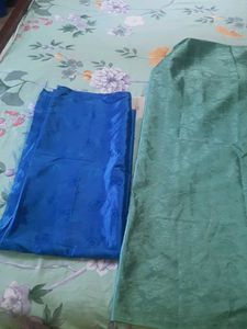 Green And Blue Textured Fabric Piece