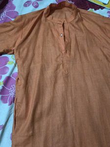 Men's Casual Orange Kurta