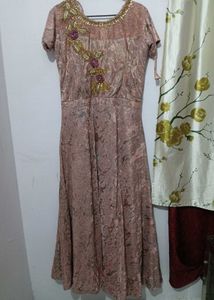 Embroidery work gown padd added