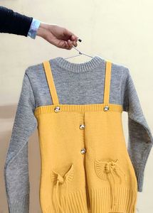 Yellow 💛 And Gray 🩶 Belt Sweater