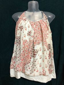 Maunces Blue Sleeveless Top