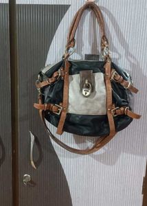 Unique Leather Accent Bag