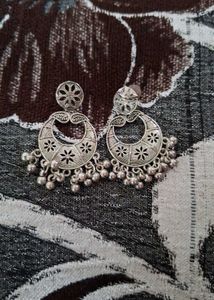 Silver Jhumka Earrings