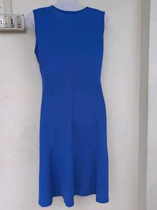 Cobalt Blue Fit &amp; Flare Dress