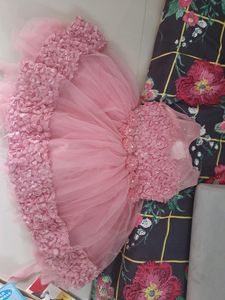 Pink Flower Girl Dress