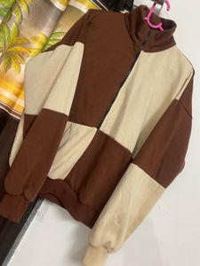 Colorblock Half Zip Drop Shoulder Sweatshirt