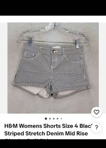 Striped High-Waisted Shorts Hi