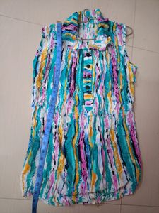 Multi Coloured Sleevless Top