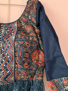 Blue 3 Pc Naira Cut Suit