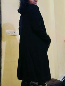 Black, Long, Woolen Shrug 😻