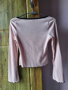 H&amp;M Korean Style Long Sleeve Bow Top/Size-S
