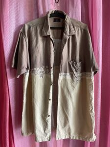 Vintage Patterned Camp Shirt