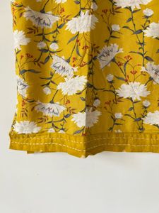 Mustard Floral Casual Top