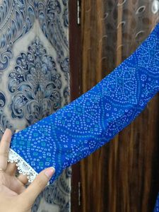 Blue Printed Ethnic Dress