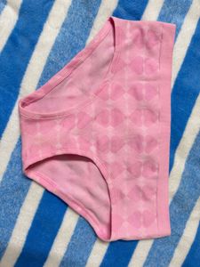 Pink Heart Print Briefs