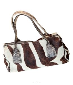 Vintage Zebra leather handbag