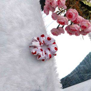 Red Polka Dot Scrunchie
