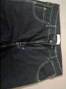 Cargo 6 Pocket Denim Jeans Black