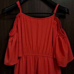 Chic Orange Maxi Dress🍂