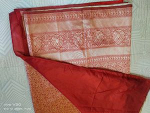 Red &amp; Gold Silk Saree