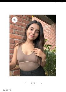 Brown Ribbed Tank Top