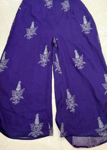 Sangaria-Violet V Neck Kurta Set💜