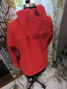 Red Hooded Duffle Coat
