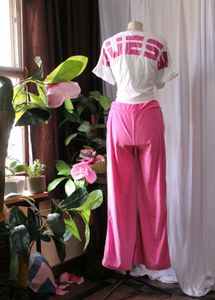 Pink Y2K Flared Pants