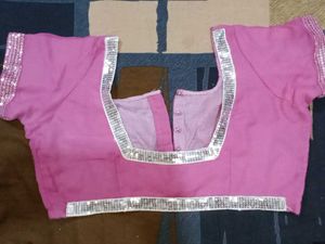 Pink Floral Saree With Blouse