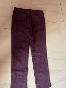 Burgundy Straight Leg Pants