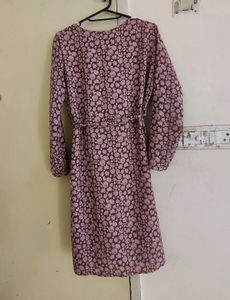 Belted Floral A-Line Dress