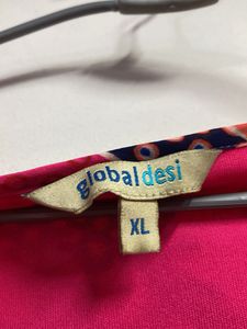 Global desi Multicolor Print Slit Kurta