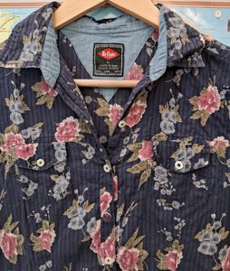 Branded Cotton Floral Shirt For Girls