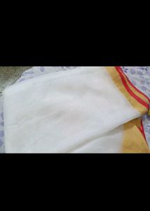 red and golden south indian sare