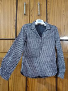 Patterned Long Sleeve Top