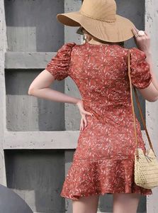 Floral Puff Sleeve Mini Dress