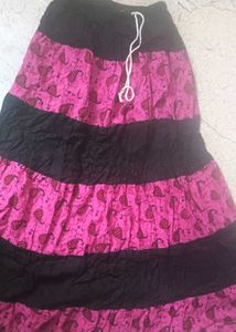 Double Shade Mein Cotton Skirt