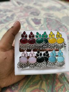 Multicolored Earrings 6 Pairs