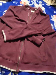 Burgundy Zip-Up Jacket