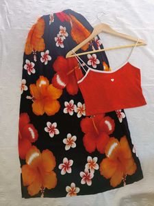 Floral Skirt For Women 🧡