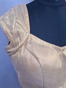 Golden Party Wear Readymade Blouse