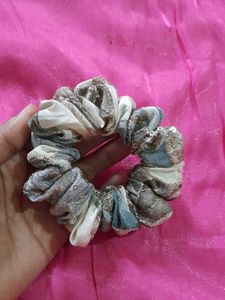 jewell like embellishment scrunchie