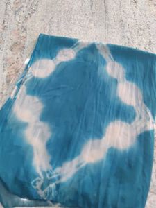 Blue &amp; White Tie-Dye Dupatta
