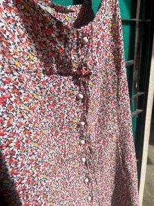 Floral Print Botton Down Dres