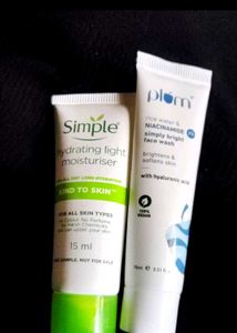 Simple Moisturizer And Plan Face Wash