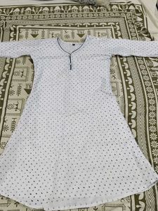 White Printed Kurta