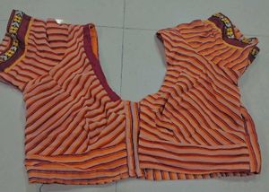 Elegant red and mustard Saree