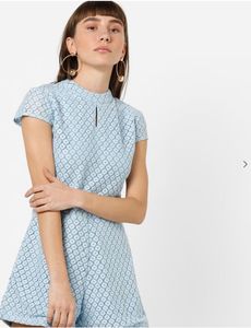 Playsuit With Back Cut Out And Tie Up