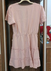 Pink Ruffle Mini Dress